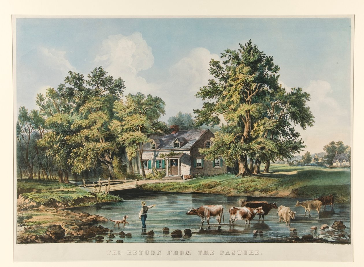 Återkomsten från hagen av Currier and Ives