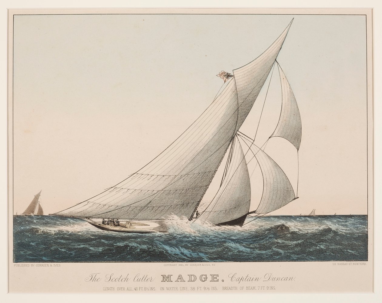 The Scotch Cutter Madge, kapten Duncan av Currier and Ives