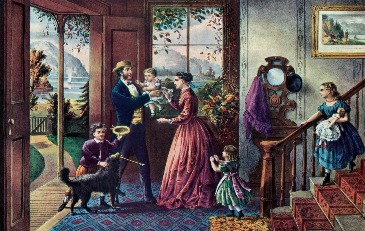 Styrkans säsong, medeltid, 1868. av Currier and Ives