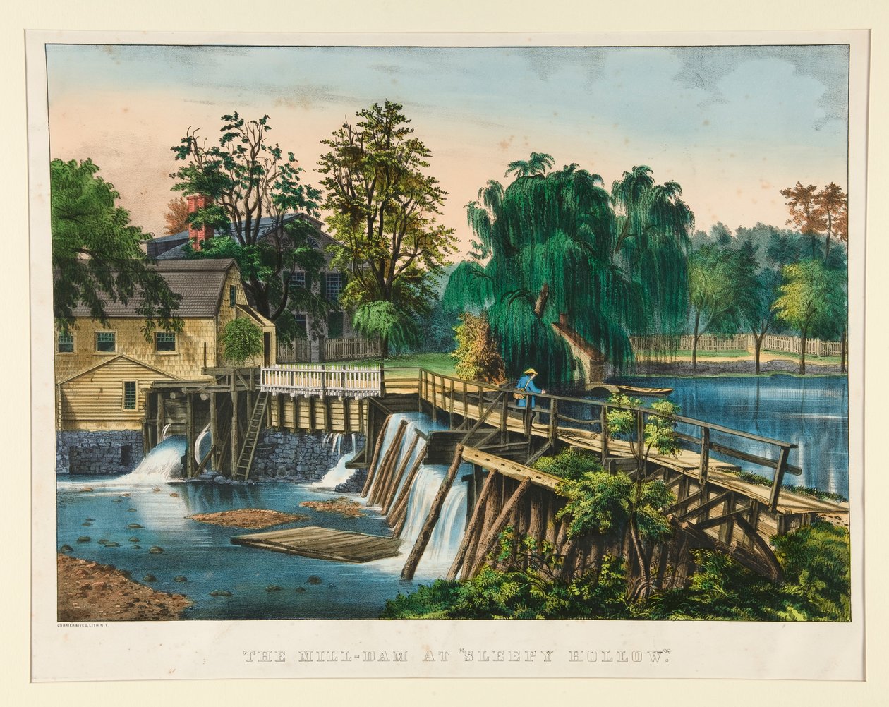 Bruksdammen kl av Currier and Ives