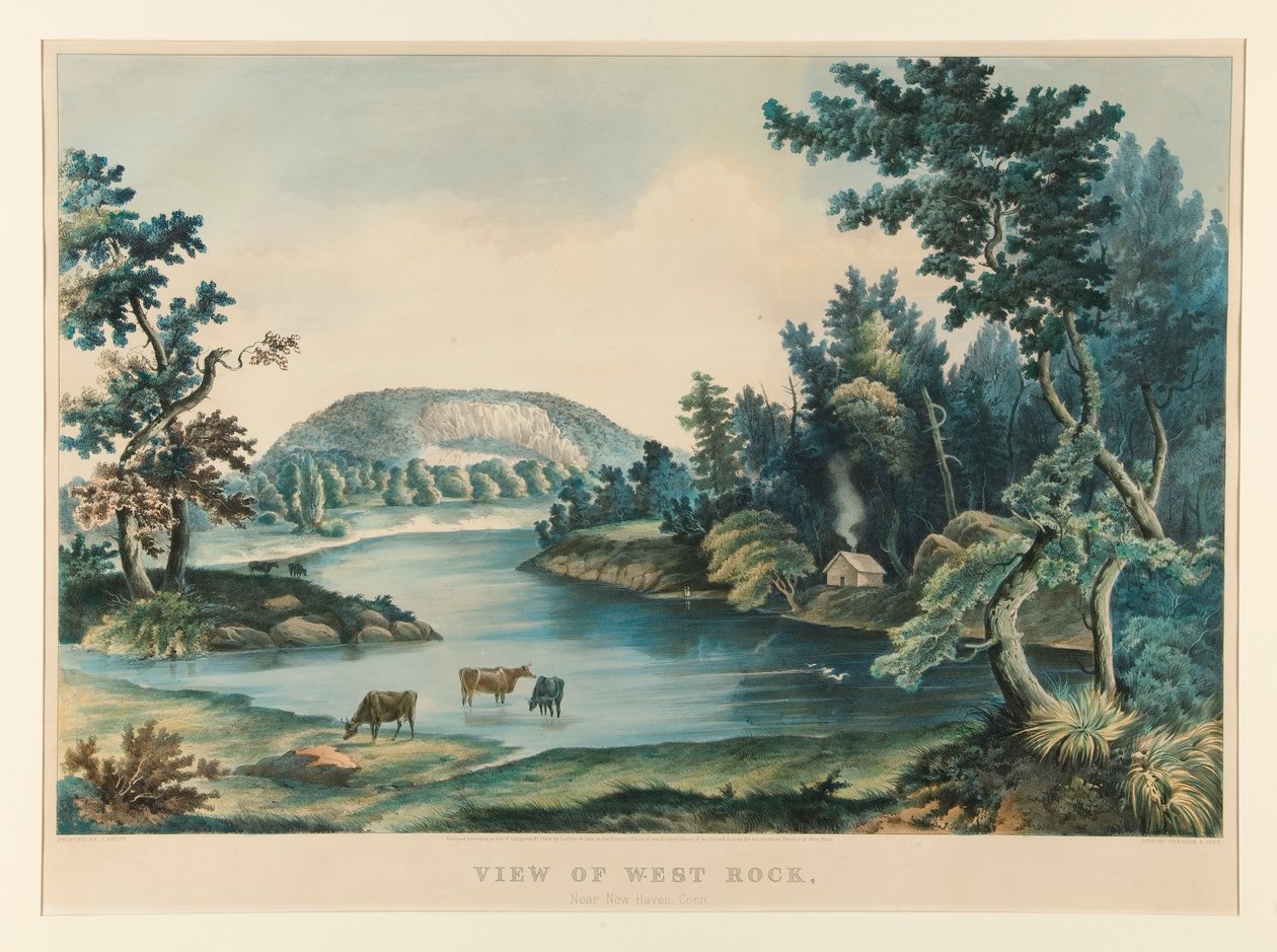 Utsikt över West Rock av Currier and Ives