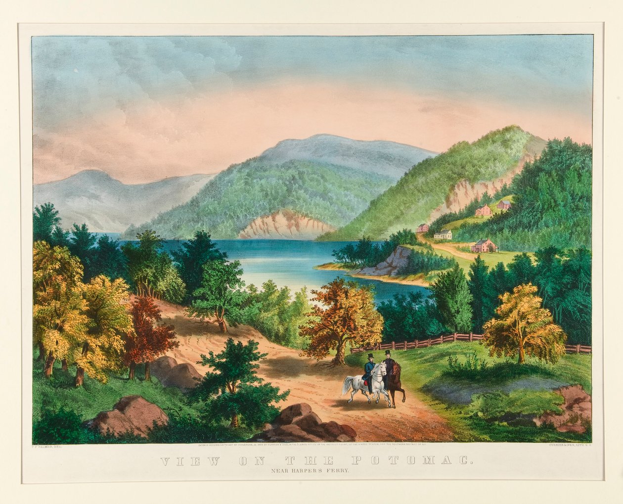 Utsikt över Potomac nära Harper av Currier and Ives