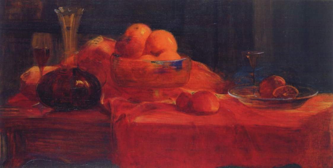 Stilleben mit Apfelsinen av Curt Herrmann