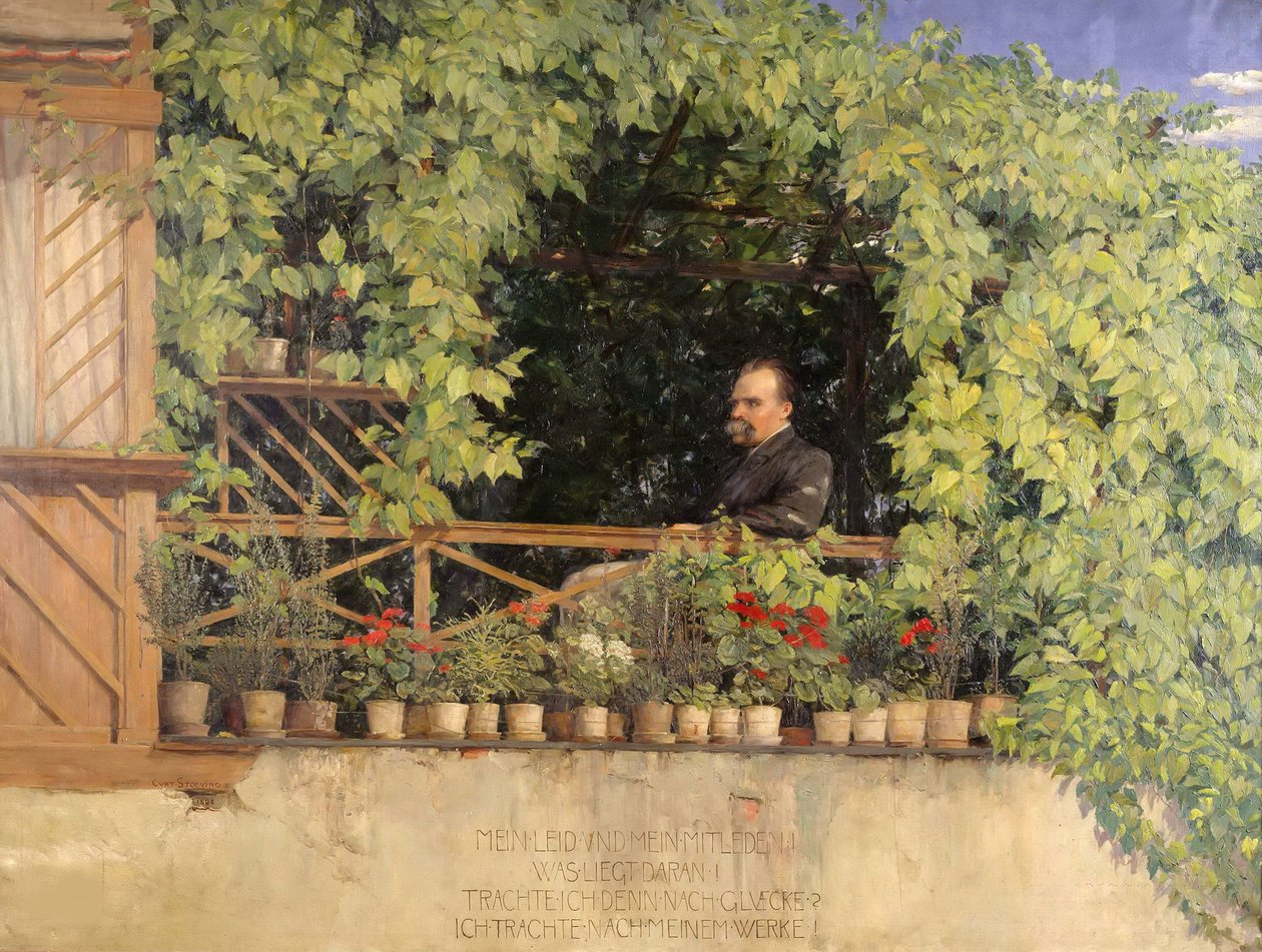 Porträtt av Friedrich Nietzsche 1844-1900, 1894. av Curt Stoeving