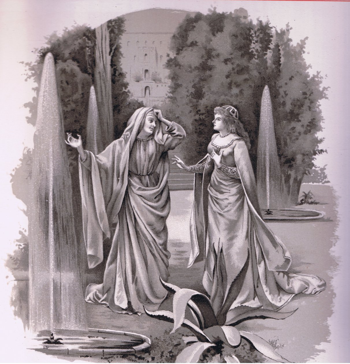 Juliet. Nej nej! Men allt detta visste jag. , illustration från Romeo och Julia, av Curtazzo Curtazzo