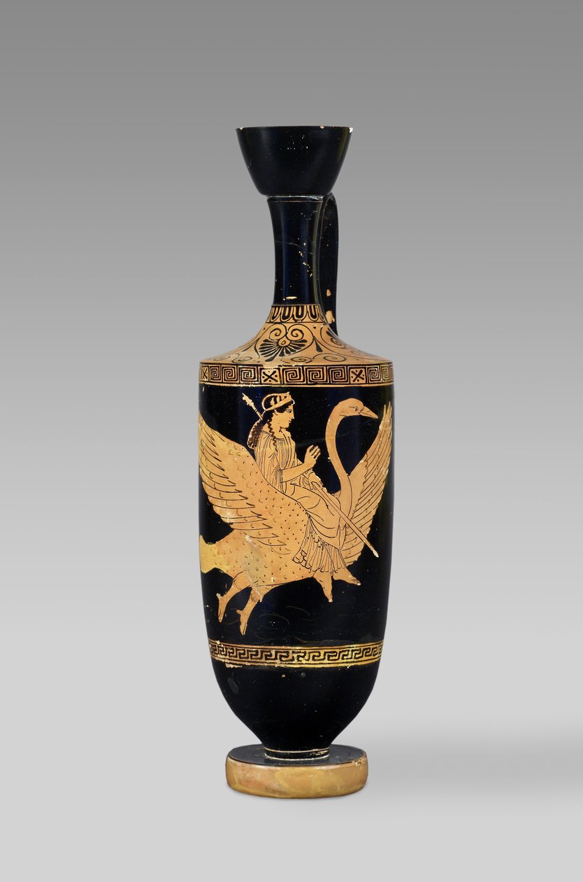 Attic röd-figur lekythos föreställande Afrodite rider på en flygande svan (keramik) av Cypriot