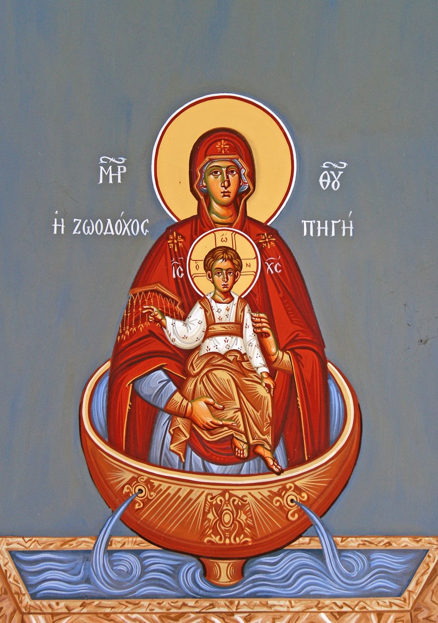 Madonna och barn, Kykkos kloster, Cypern av Cypriot