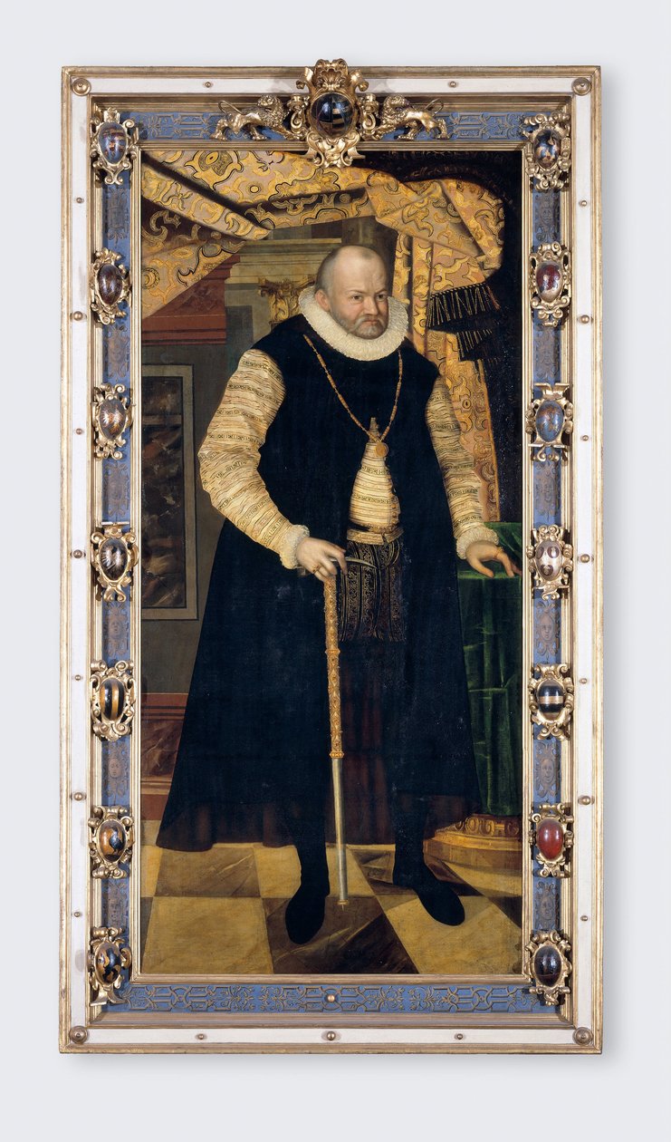 Porträtt av kurfursten av Sachsen Augustus I (1526-1586) - Målning av Cyriacus Roeder (Rheder) (cirka 1560-1598), olja på duk av Cyriacus (c.1560 1598) Roder