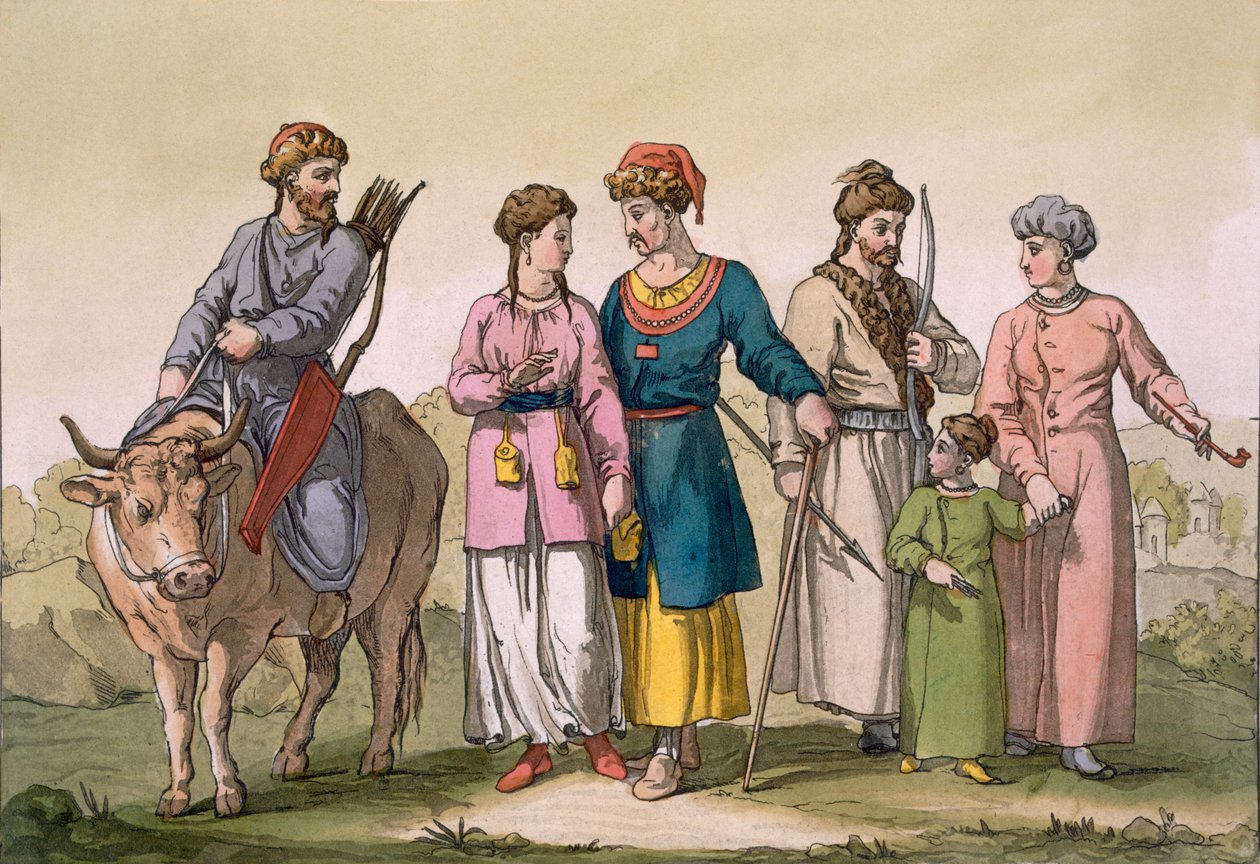 Taguri-tatarer från Krim, c1820-30-talet. av D.K. Bonatti