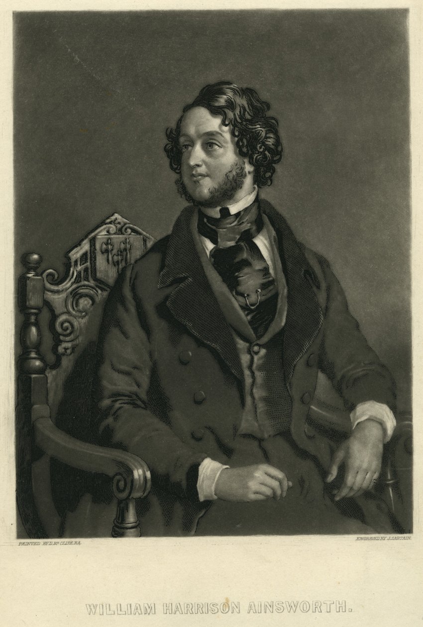 William Harrison Ainsworth, ca 1841 (mezzotint) av D McClise