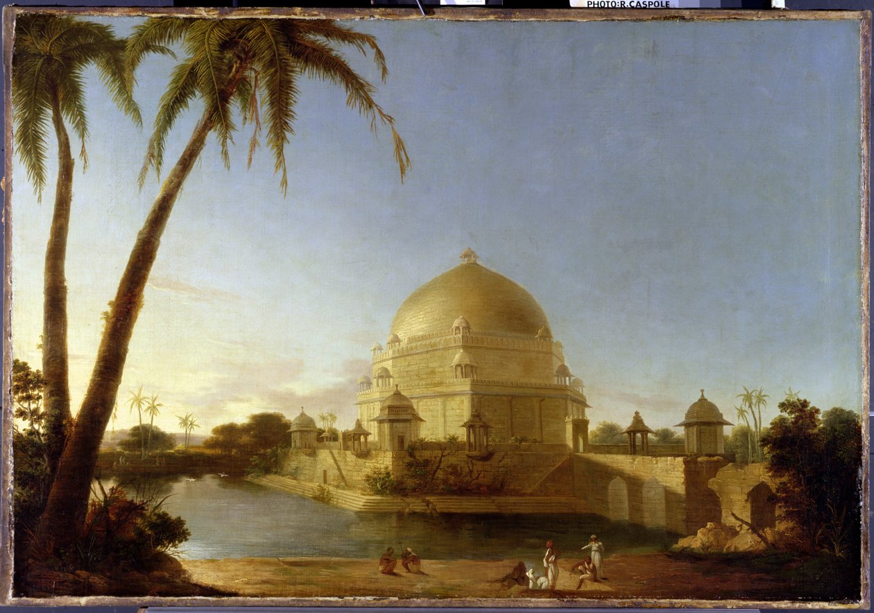 Sher Shahs grav, Sasaram, Bihar, ca 1790 (olja på duk) av D. Robert