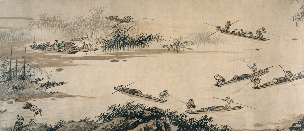 Fiskare på en höstflod, Mingdynastin, 1400-talet. av Dai Jin