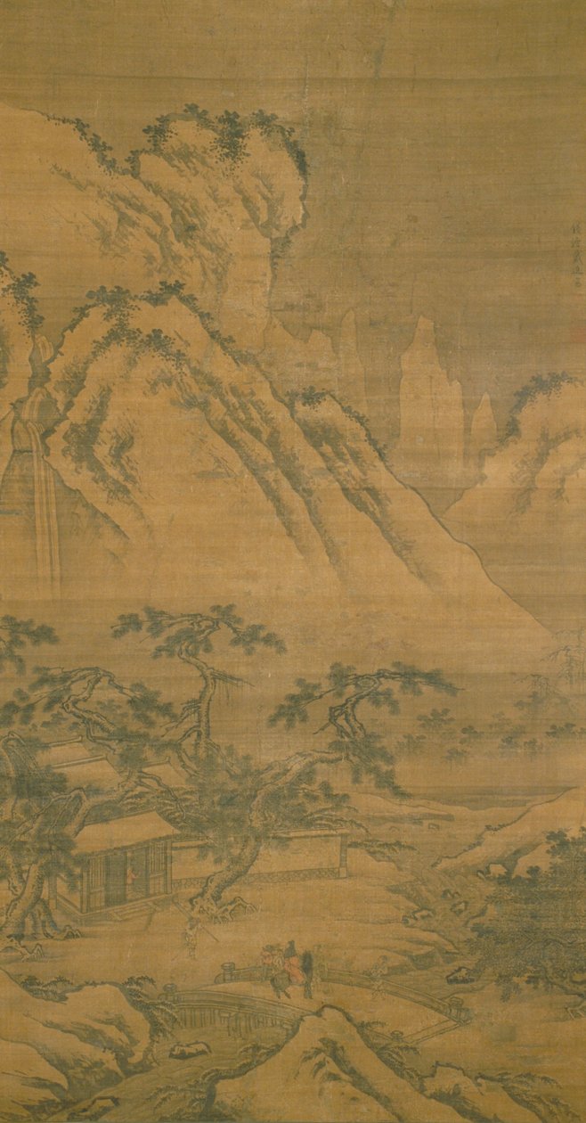 Yuan An sover genom snön (bläck och ljus färg på siden) av Dai Jin