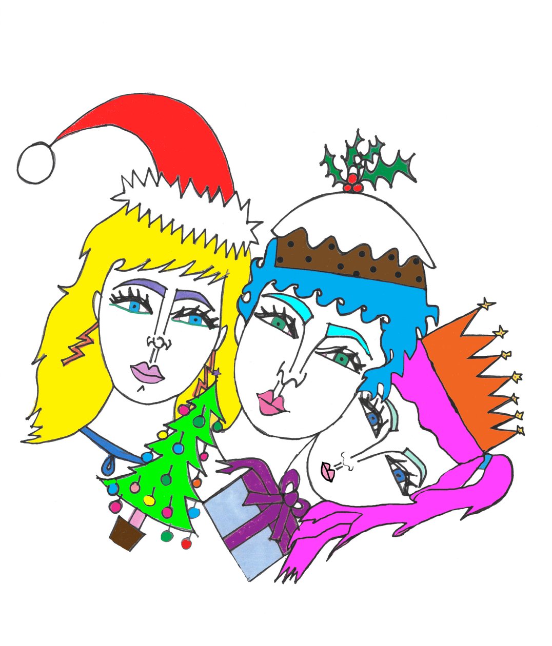 Jul, 2018 (tuschpenna på papper) av Daisy de Villeneuve