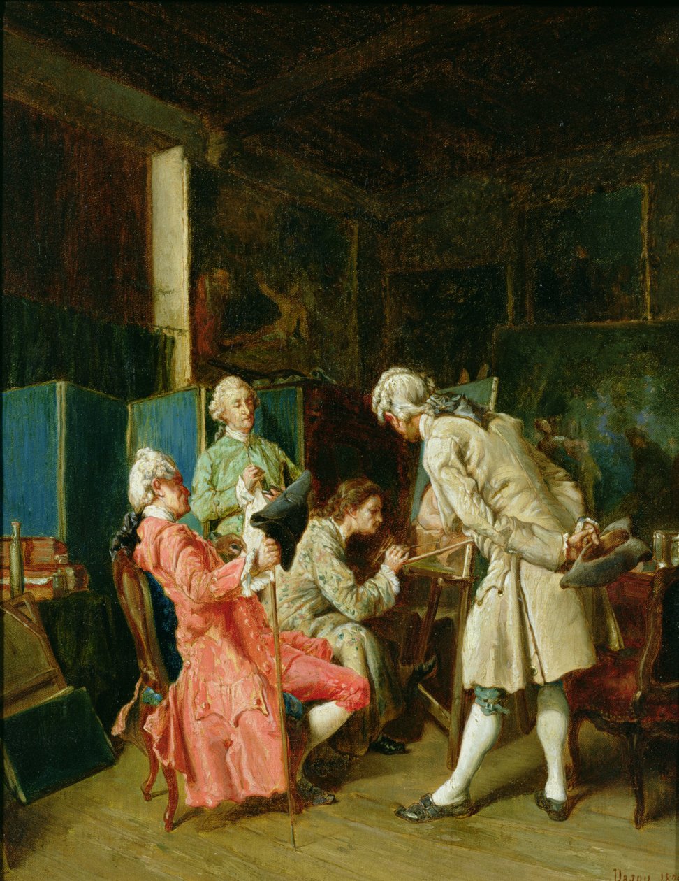 Kunstkritikerne, 1878 swed av Dajou