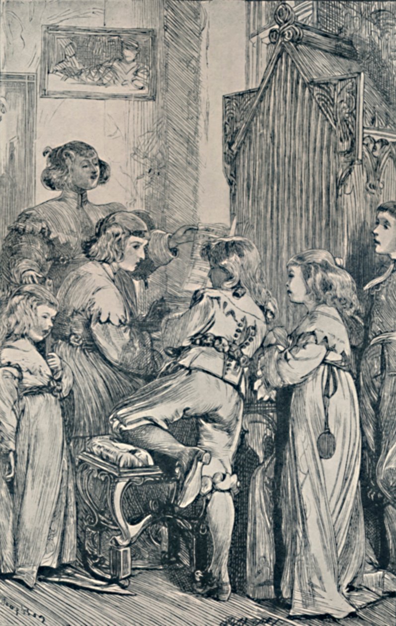 Glädje. Frontispice till gyllene tankar från gyllene fontäner, 1867, 1923 av Dalziel Brothers