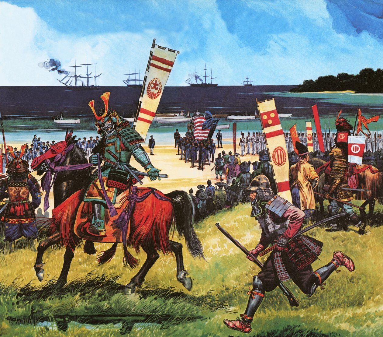 Amerikaner anländer till det som nu är Tokyo Bay den 8 juli 1853 av Dan Escott