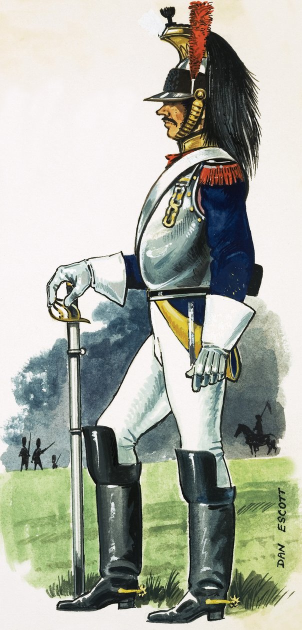 Fransk beriden cuirassier från den kejserliga armén i Frankrike av Dan Escott