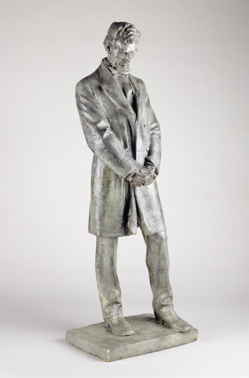 Abraham Lincoln (1809-65), 1911 (bronserad gips) av Daniel Chester French
