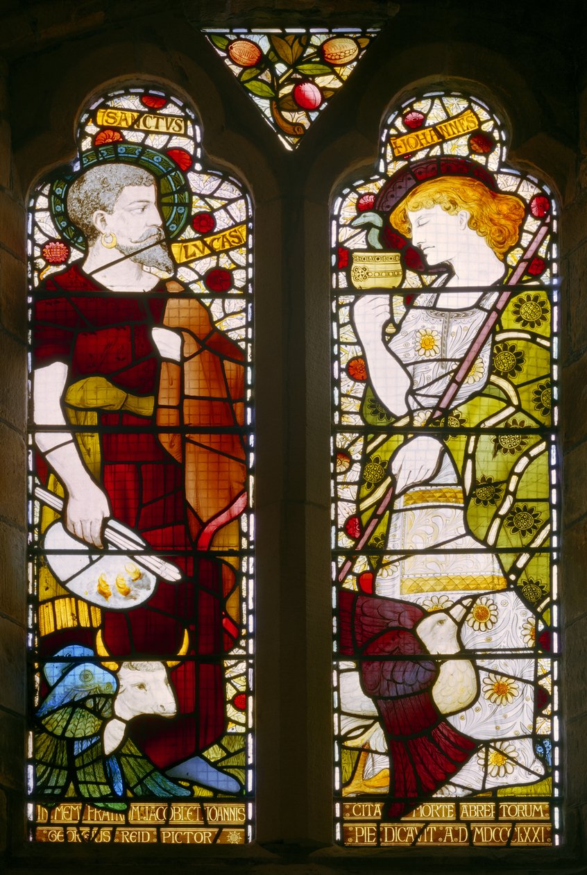 St Luke och St John, St Machars Cathedral, Aberdeen, 1871 av Daniel Cottier