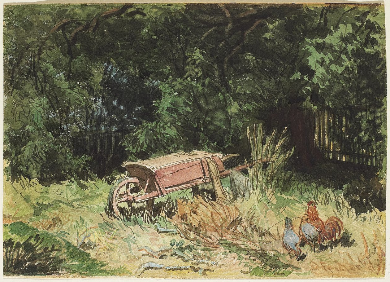 Skottkärran, 1871 (wc på papper) av Daniel Fowler