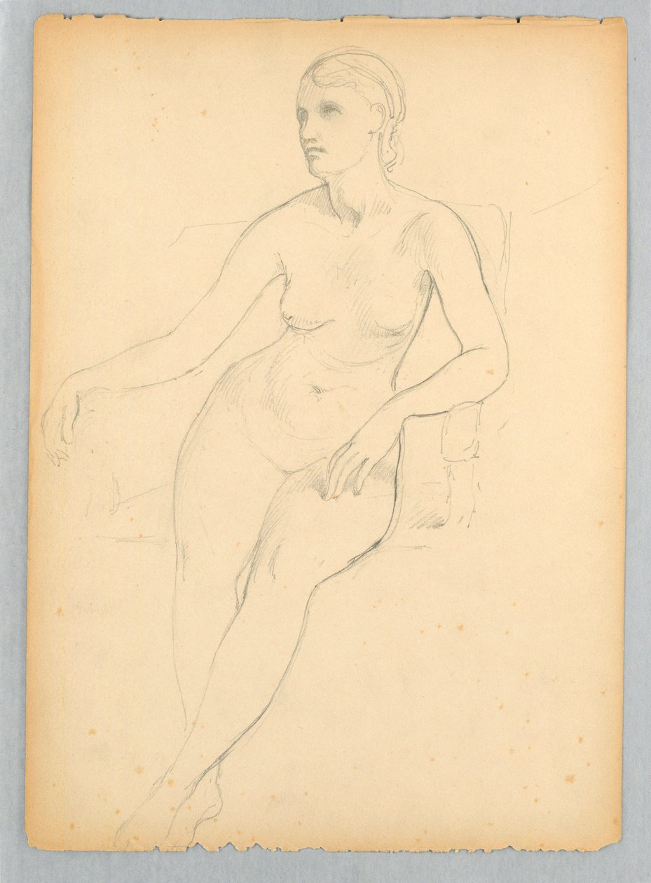 Ritning, Helen Hamersley, sittande N, 1881 av Daniel Huntington