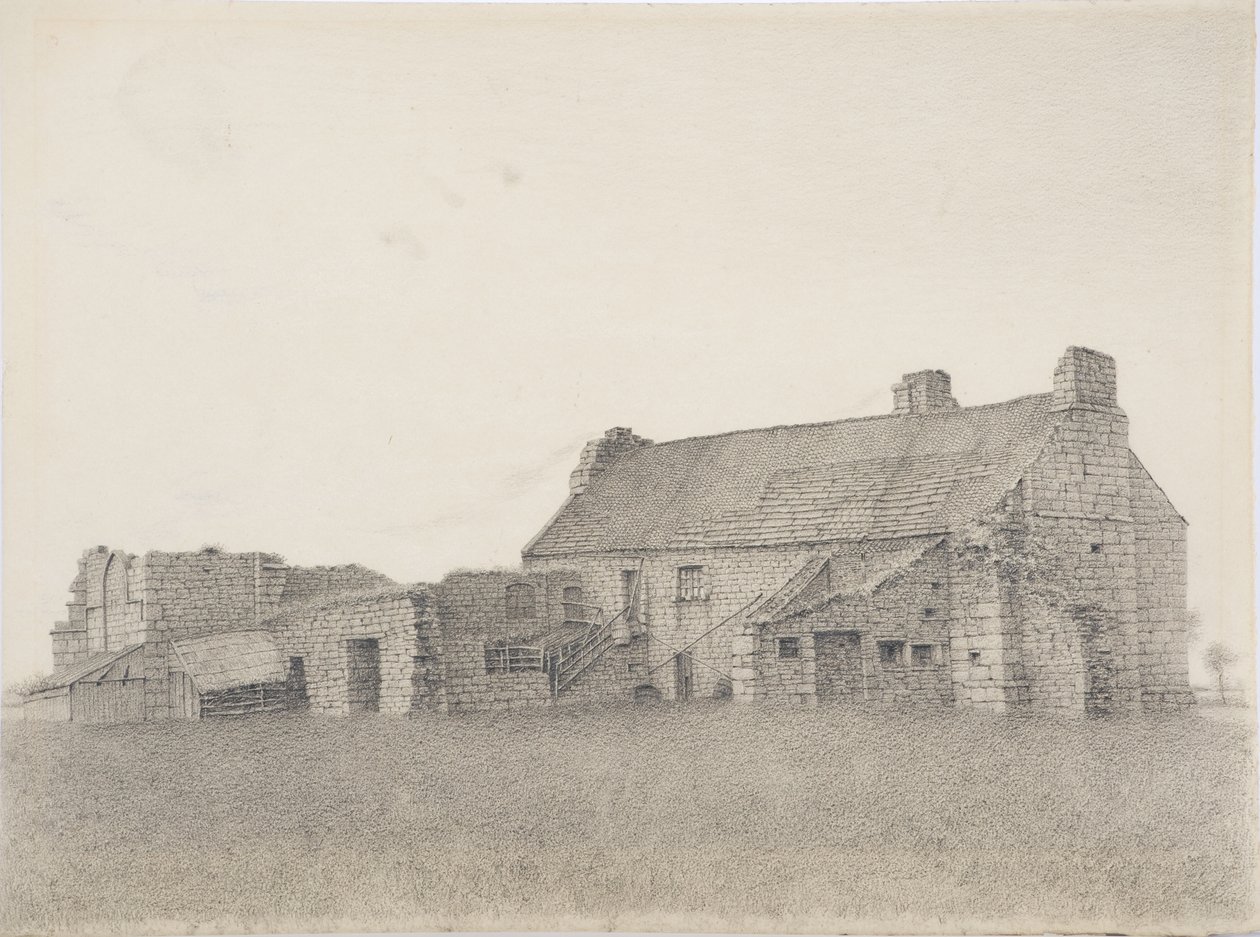 Chibburn, nära Morpeth, ca 1916 (kol på papper) av Daniel Oliver