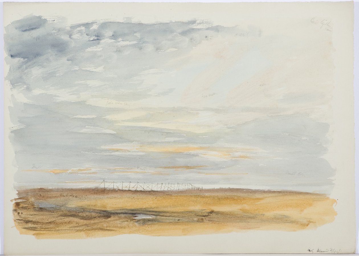 c.1916 (blyerts och wc på papper) av Daniel Oliver