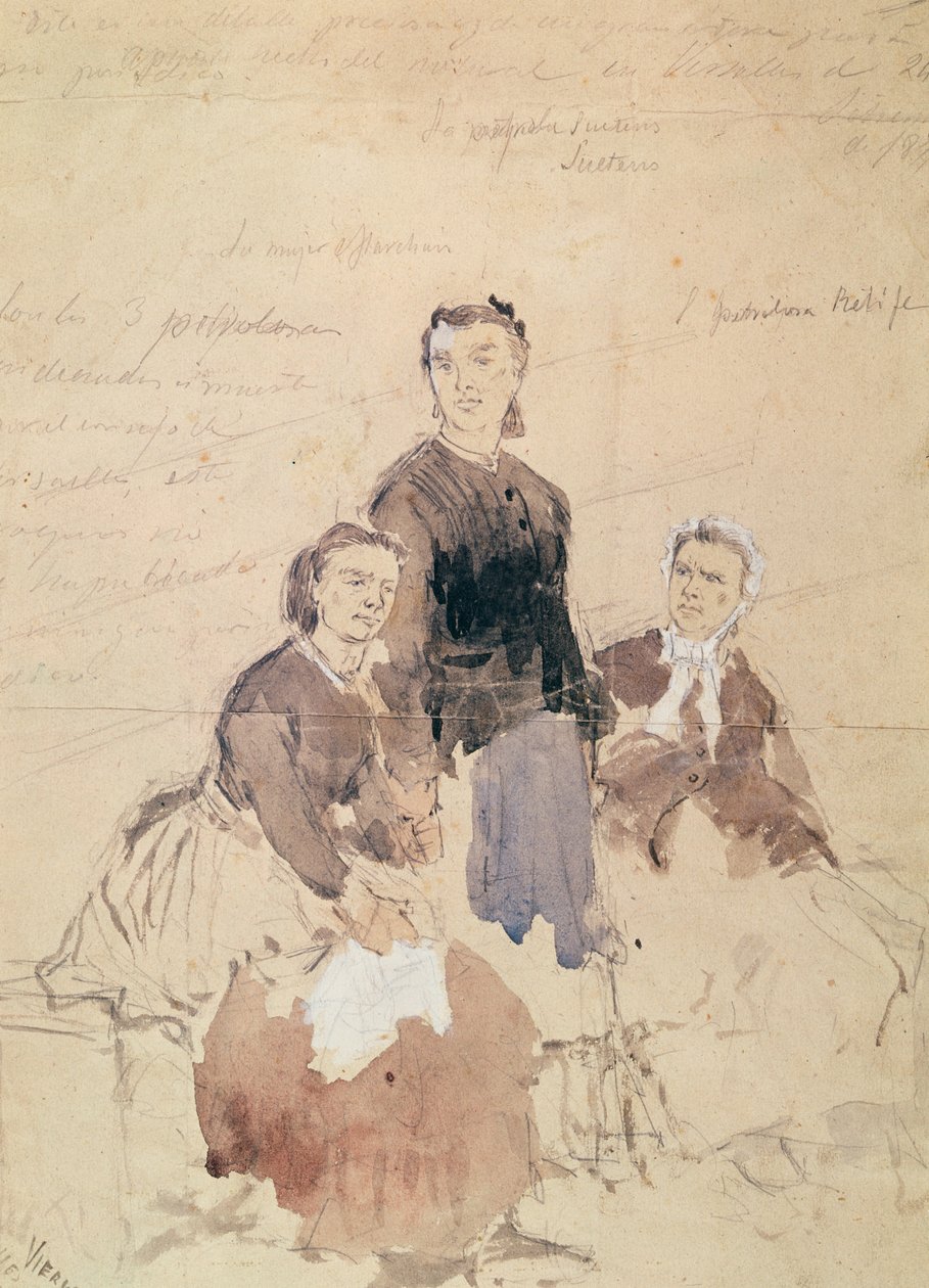 The Three Petroleuses, efter 1870 av Daniel Urrabieta Vierge