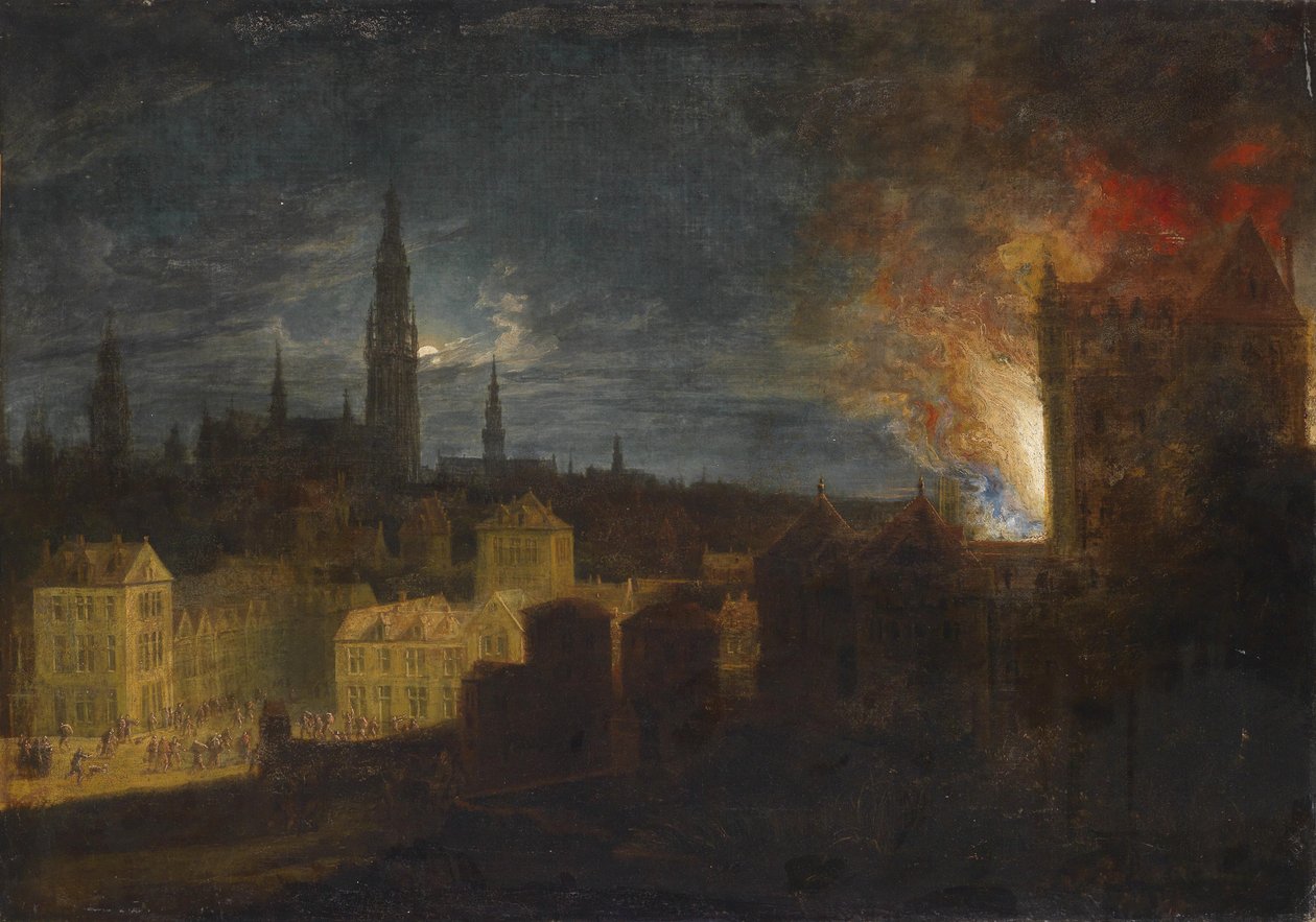 Branden i Antwerpen stadshus den 4 november 1576 av Daniel van Heil
