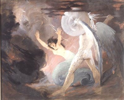 En mytologisk scen (gouache) av Daniel Maclise
