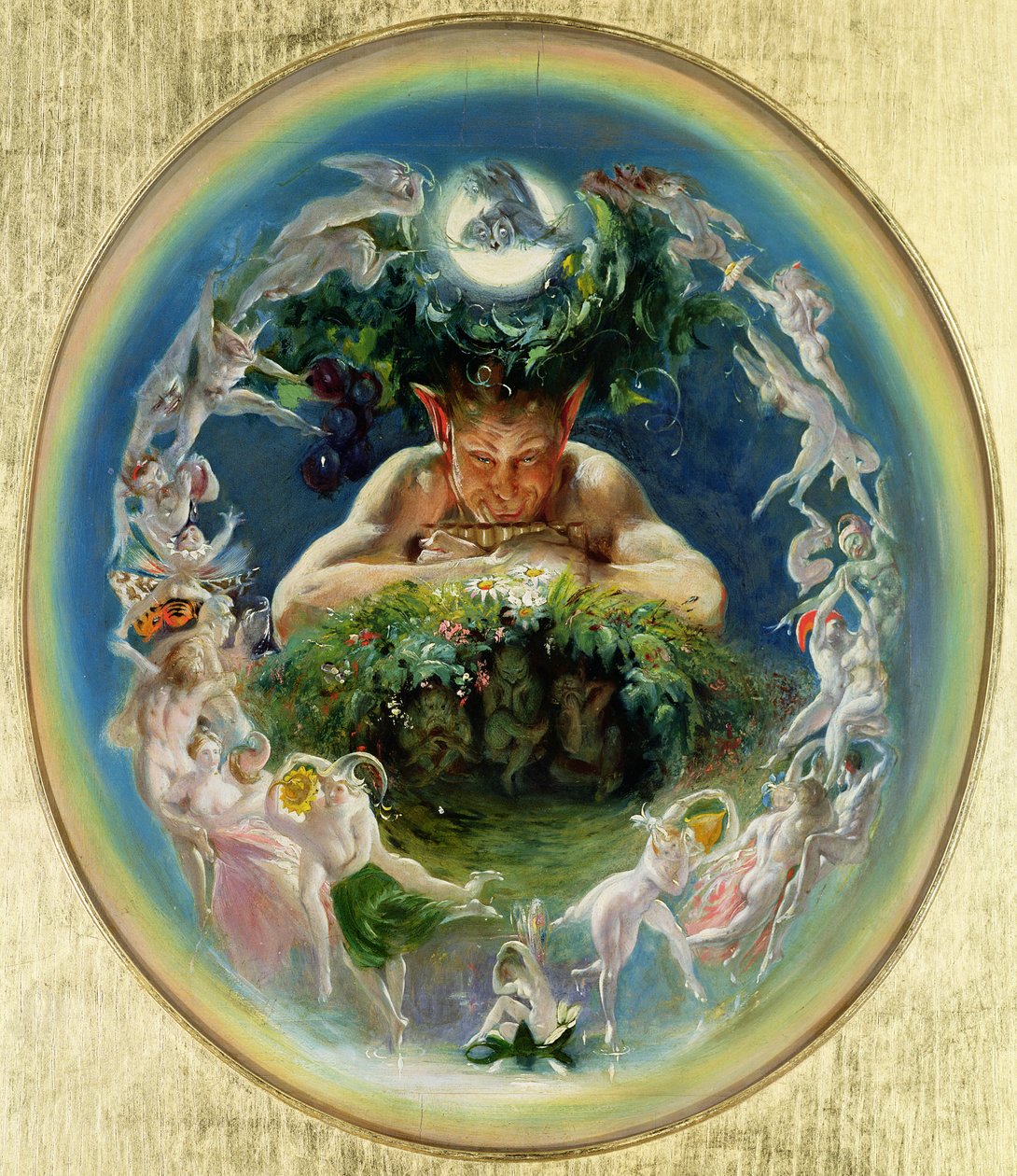 Faun och älvorna, c.1834 av Daniel Maclise