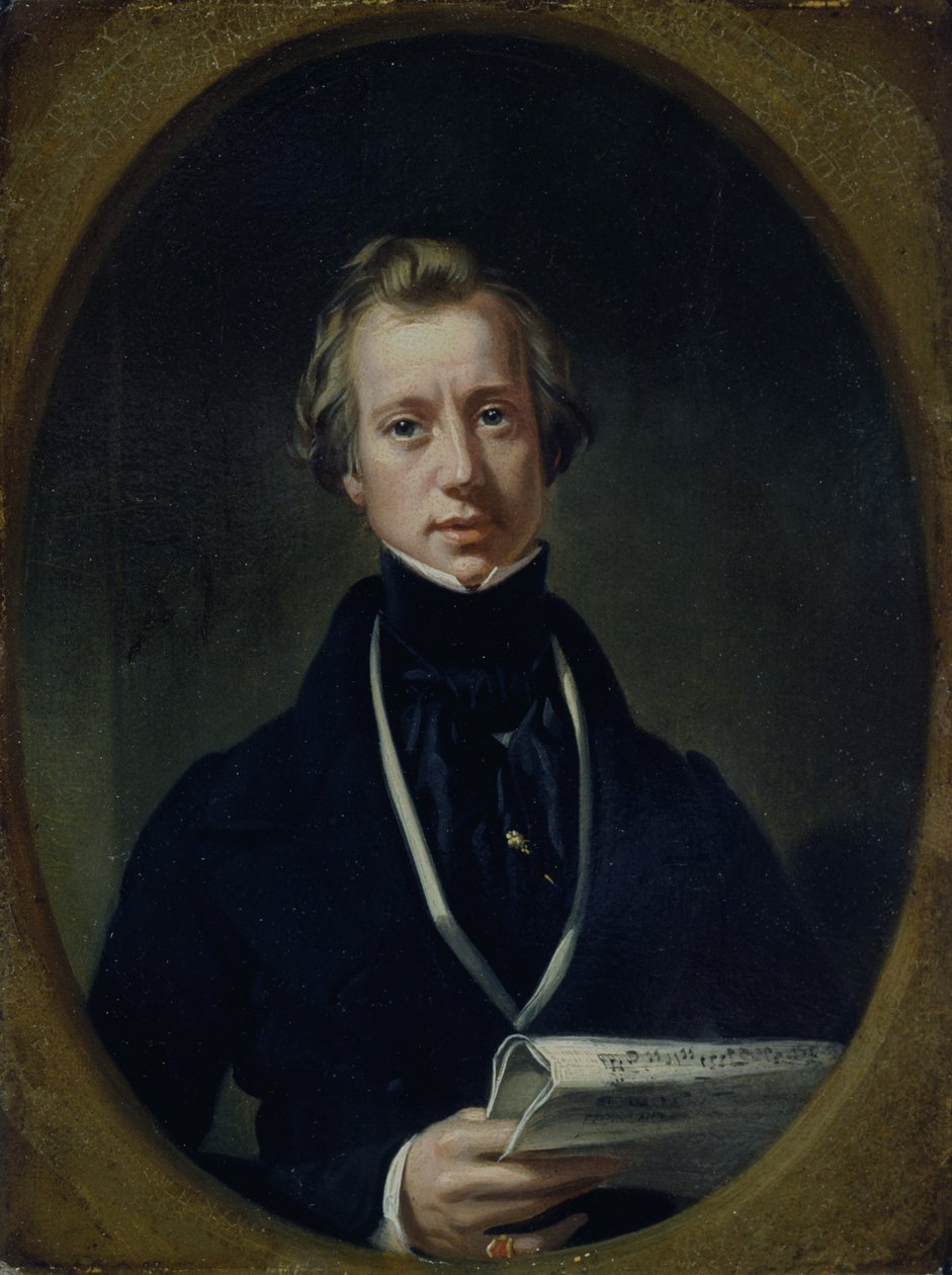 John Orlando Parry (olja på papp) av Daniel (1806 70) Maclise