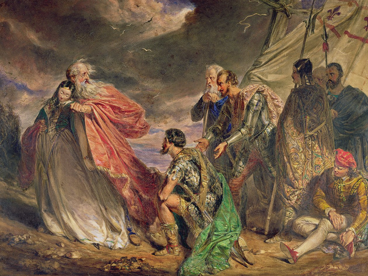 Lear och Cordelia, ca 1843 (akvarell) av Daniel Maclise