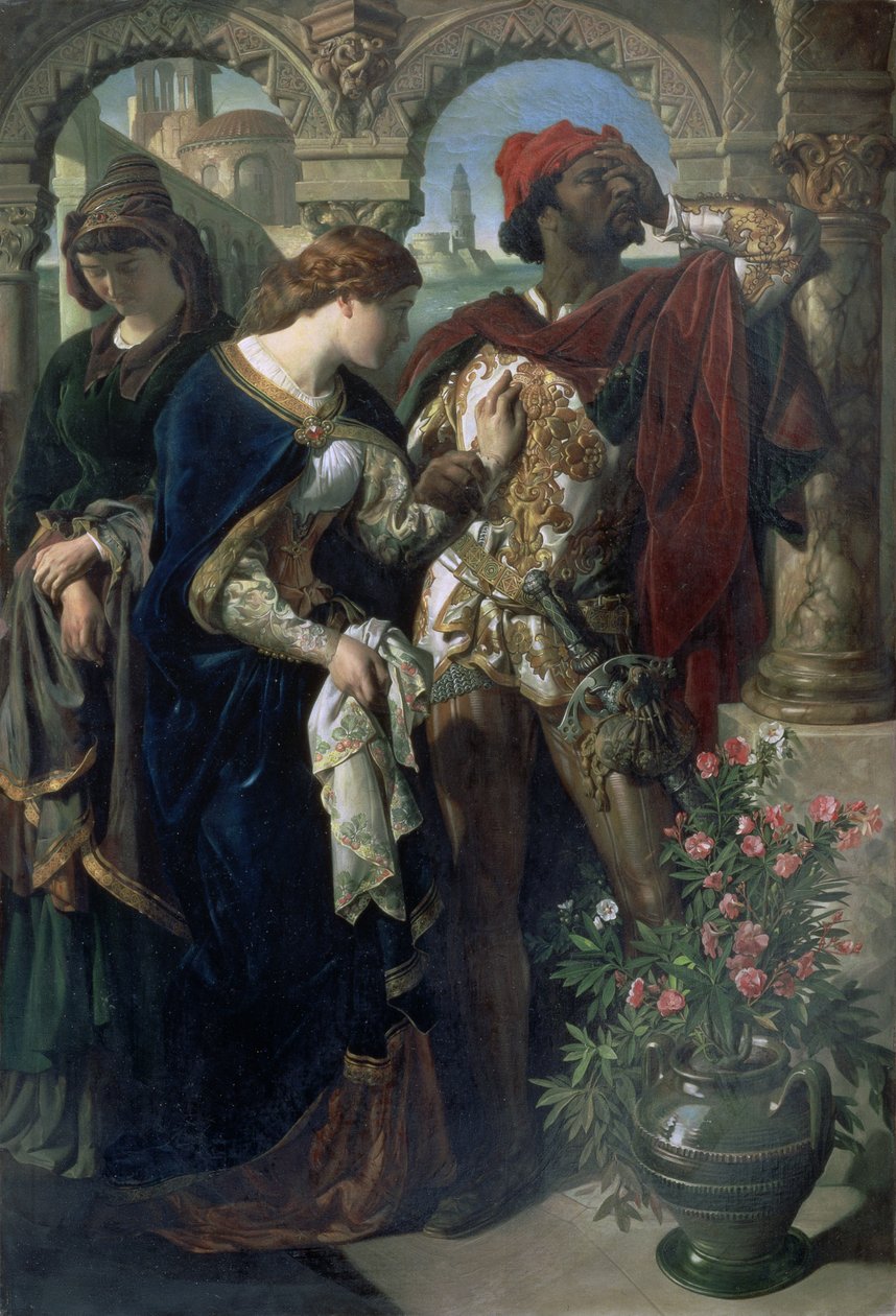Othello, Desdemona och Emilia av Daniel Maclise