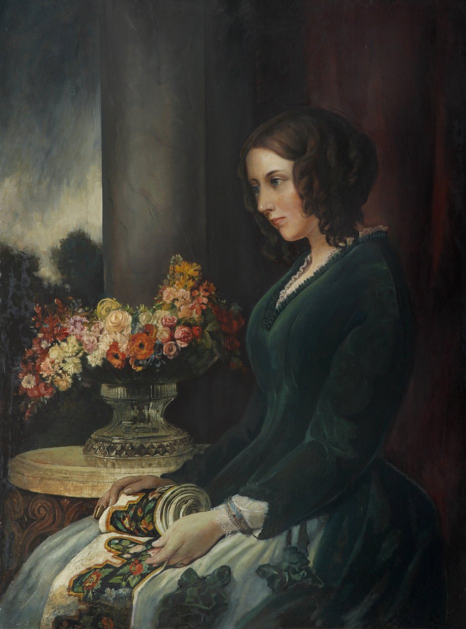 Porträtt av Catherine Dickens, ca 1847 (olja på duk) av Daniel Maclise