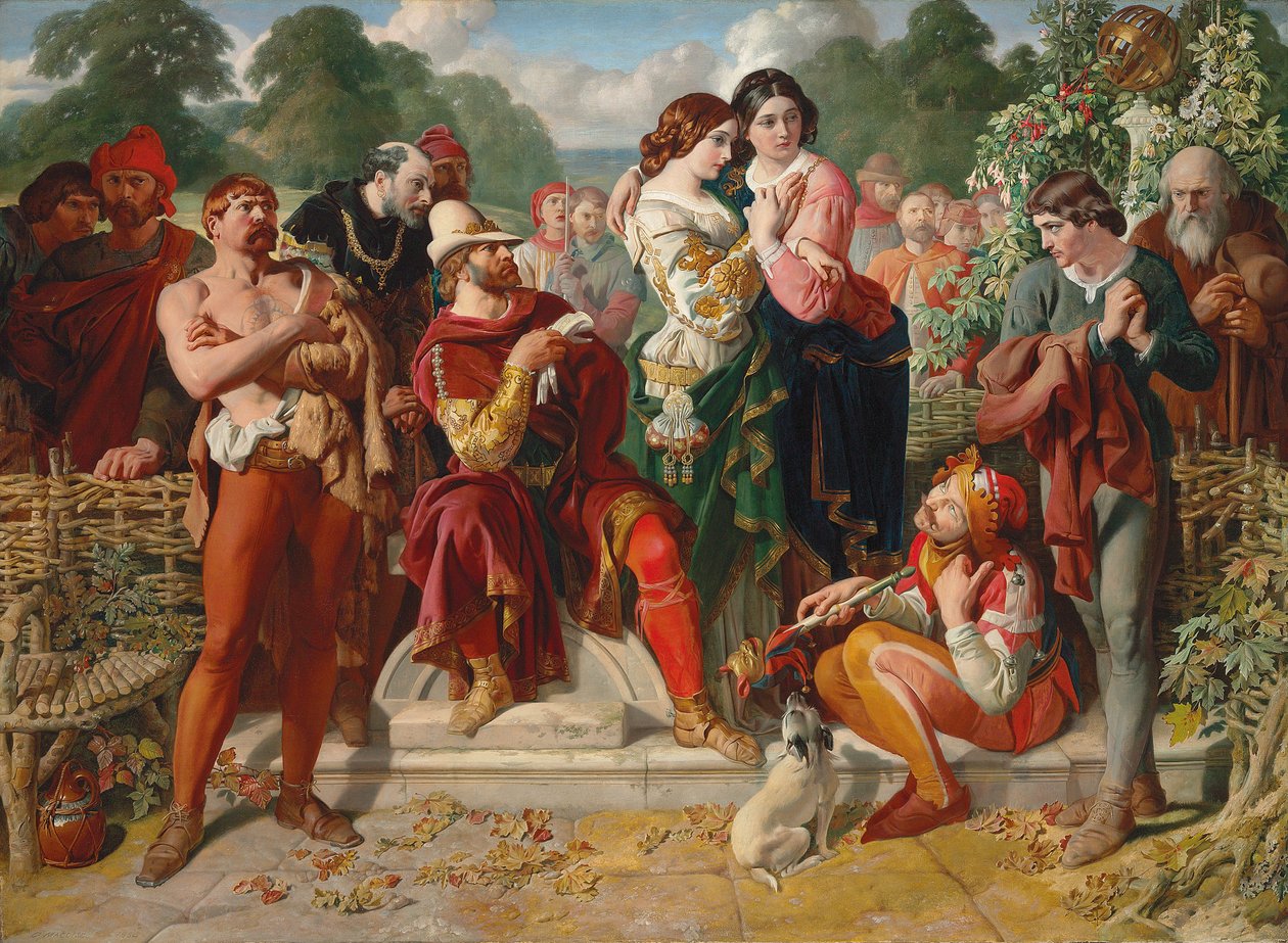 Brottningsscenen i "As You Like It" av Daniel Maclise