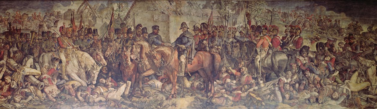Mötet mellan Wellington och Blucher efter Waterloo (väggmålning) av Daniel Maclise