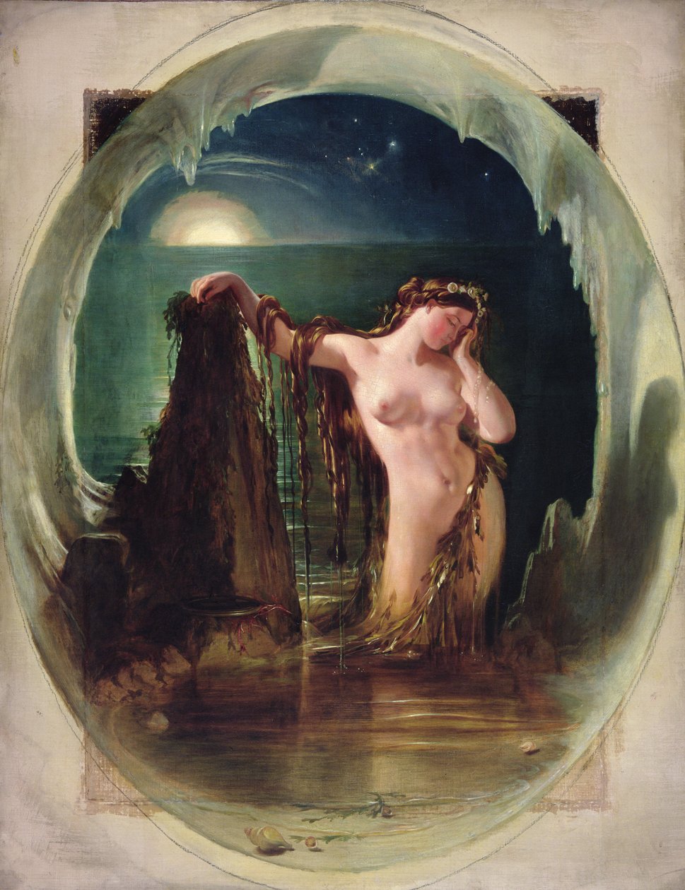 The Origin of the Harp, c.1842 (olja på duk) av Daniel (1806 70) Maclise