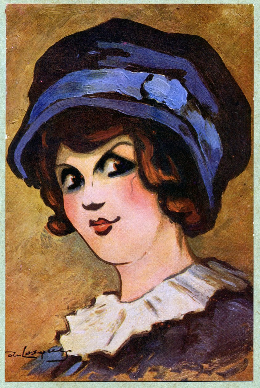 Litteratur. Teater. Den franska skådespelerskan Eve Lavalliere. Illustration av Daniel de Losques i: Je Sais Tout (tidning), Frankrike, okt. av Daniel (1880 1915) de Losques