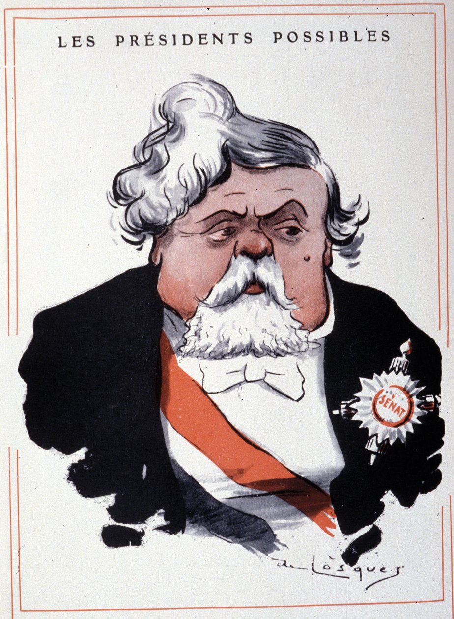 Porträtt av Armand Fallières (1841 - 1931), fransk statsman, av Losques. av Daniel de Losques