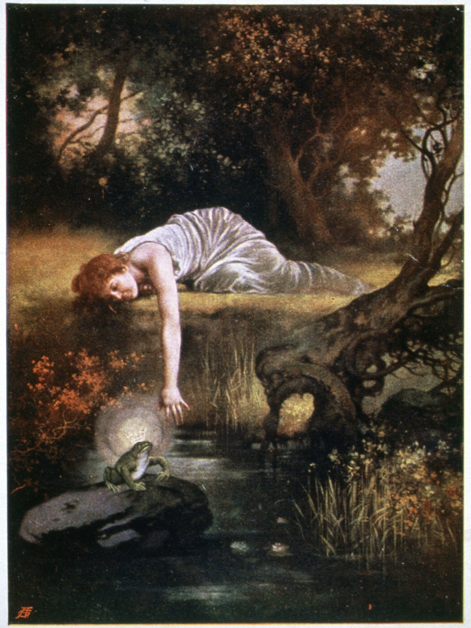 King Frog, ca. 1900 (vykort) av Daniel (after) Hock