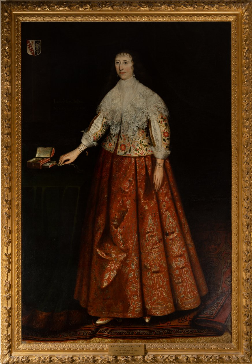Lady Mary Tufton, dotter till 1:e earlen av Thanet, hustru till Sir Edward Sisshopp, 2nd Bt., ca 1590-1656 (olja på duk) av Daniel (circle of) Mytens