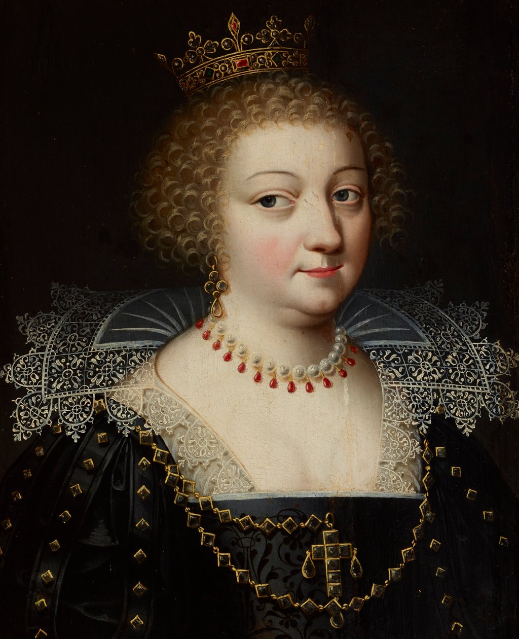 Porträtt av drottning Anne av Österrike (1601–1666) av Daniel (studio of) Dumonstier