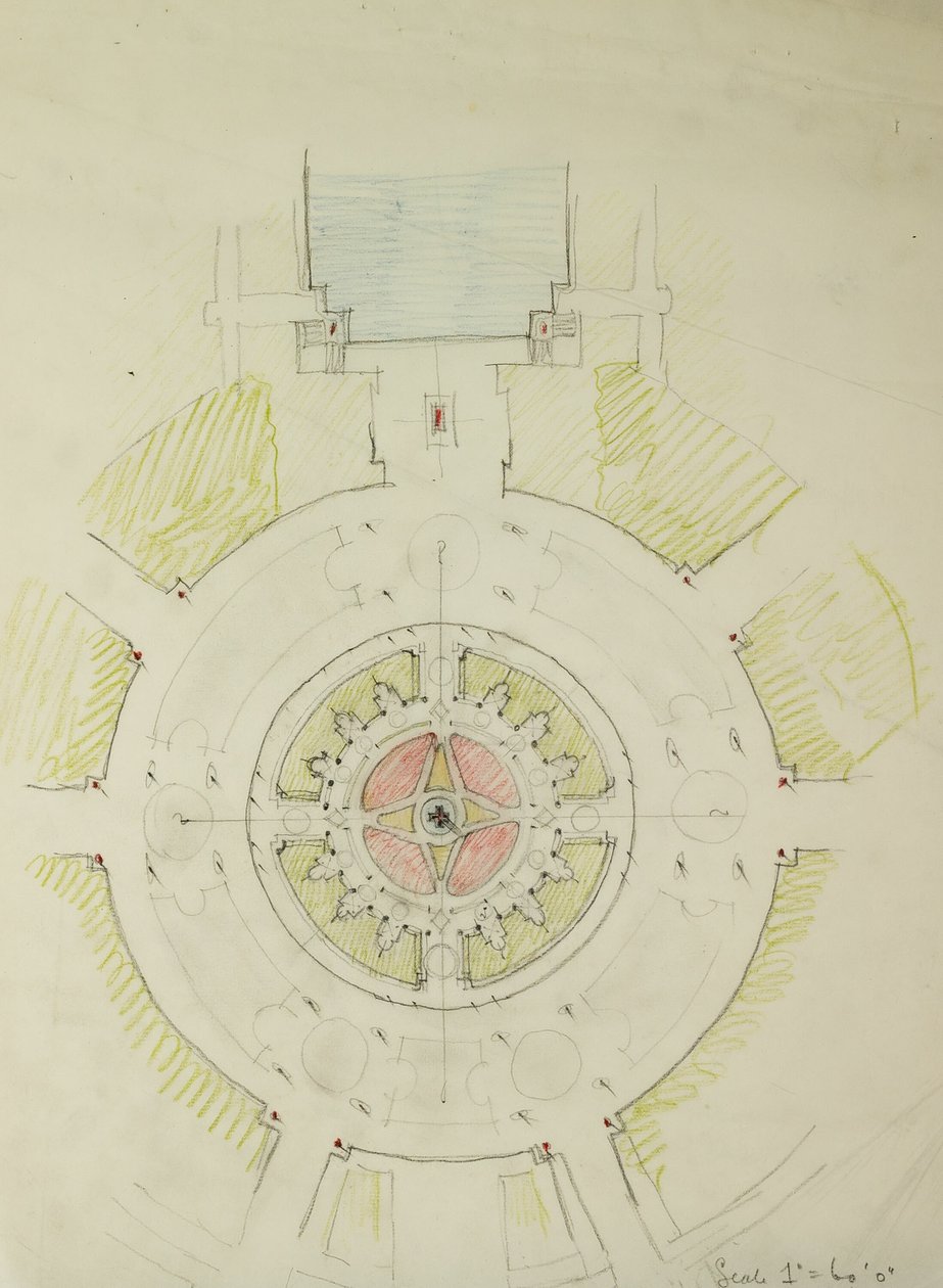 Potomac Round Point, Washington D.C., Planskiss, 1909. av Daniel Burnham