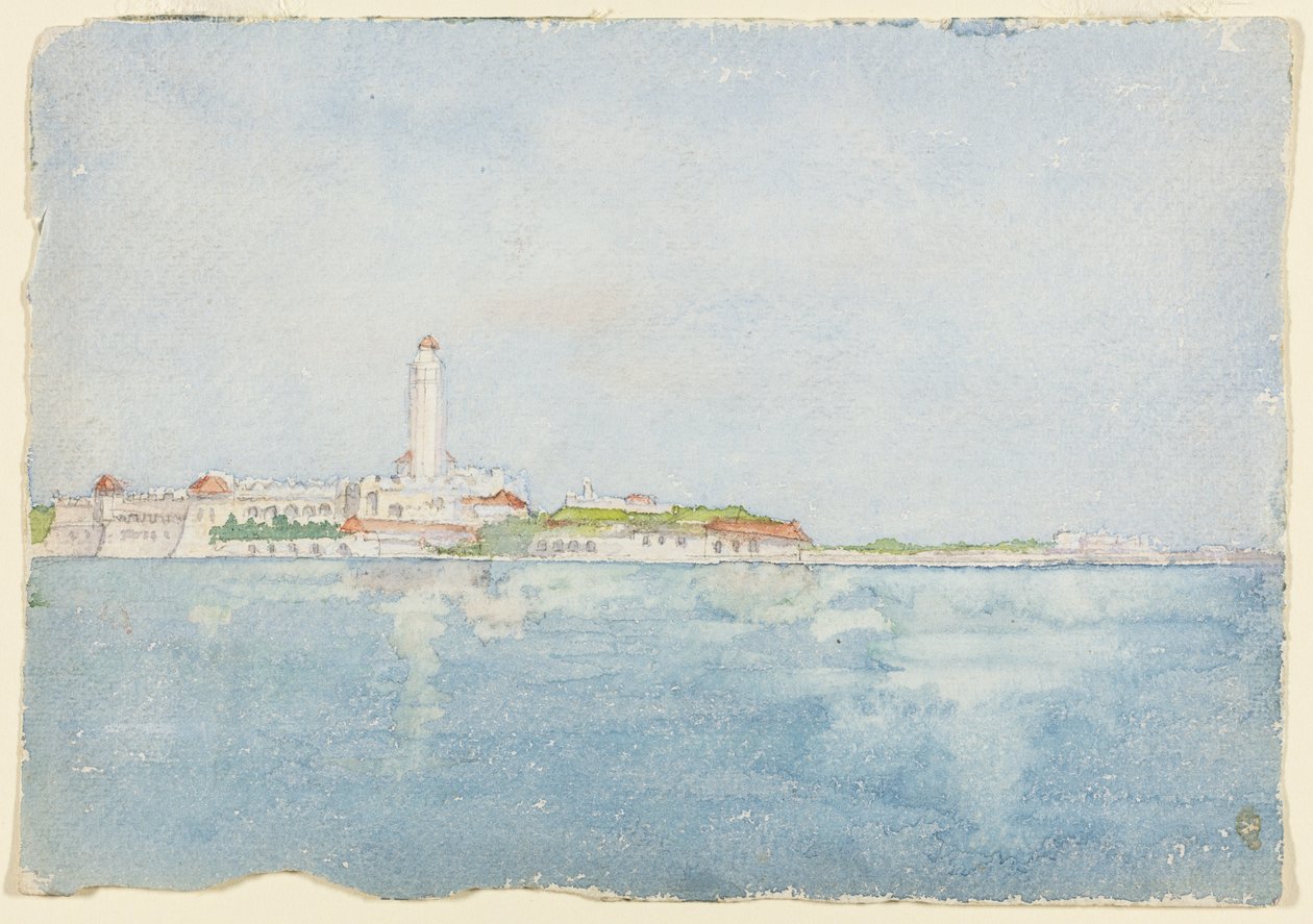Skiss tagen i Alger, Nordafrika, Reseskiss, 1896. av Daniel Burnham