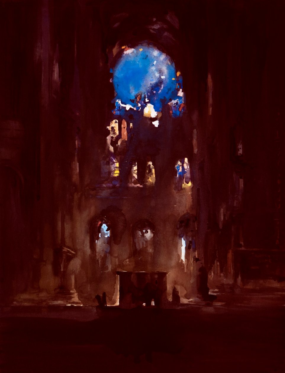 Notre-Dame interiör av Daniel Cacouault
