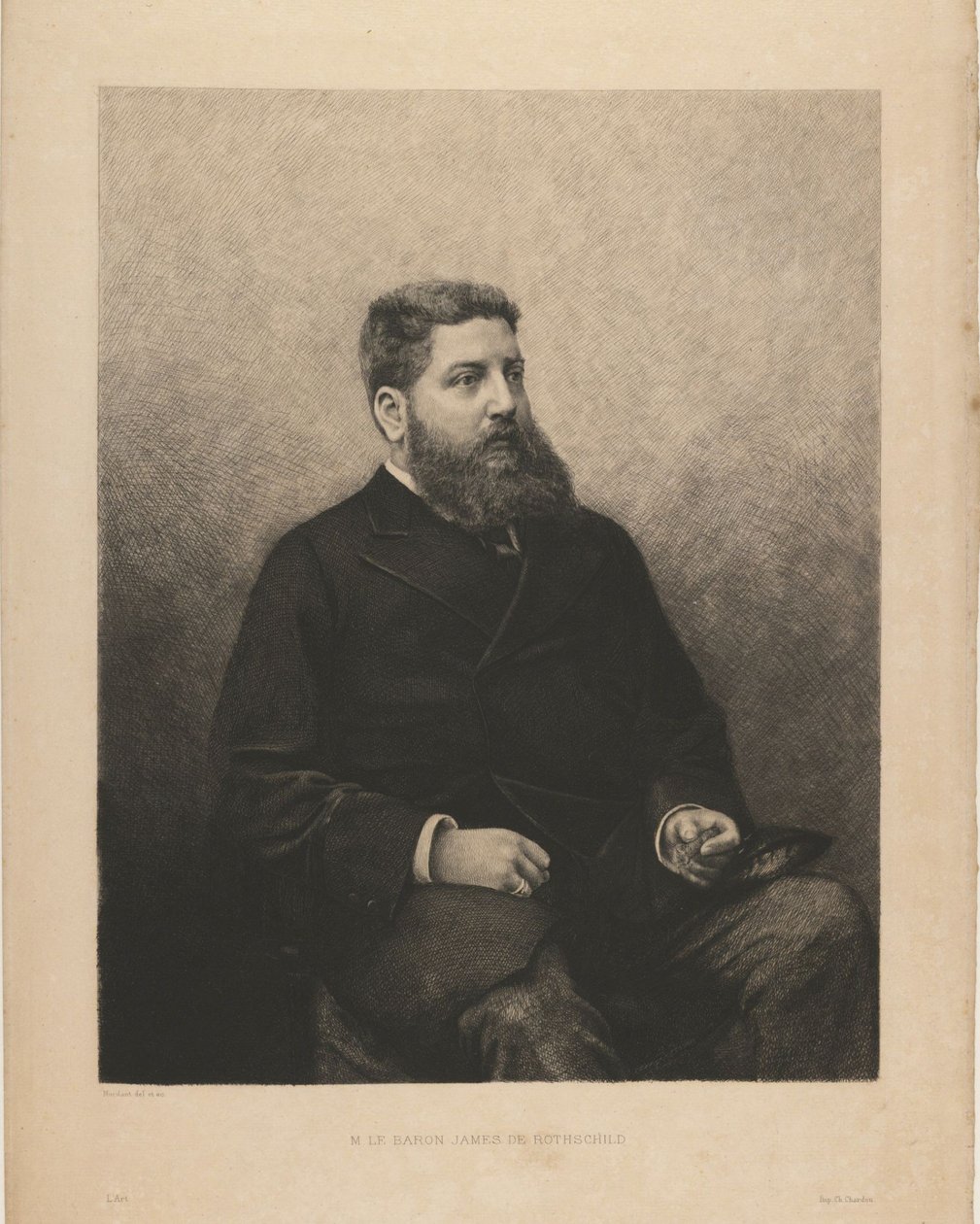 Porträtt av James-Edouard de Rothschild 1844-1881, 1870-talet av Daniel Charles Marie Mordant