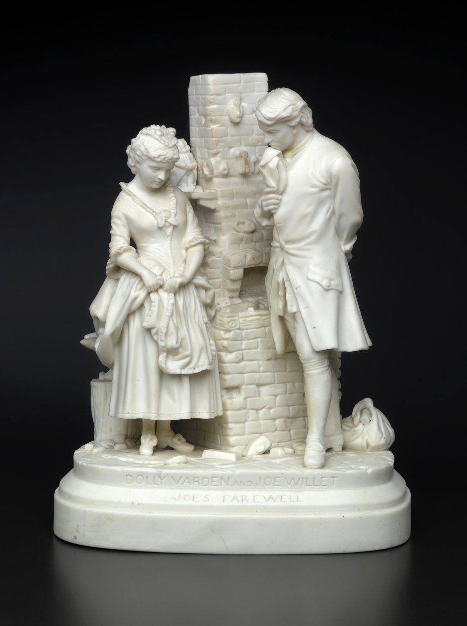 Joes Farewell, designad 1872-73 (oglaserat porslin) av Daniel Chester French