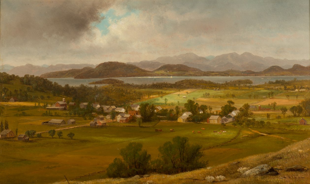 Utsikt över Charlotte och Lake Champlain av Daniel Folger Bigelow
